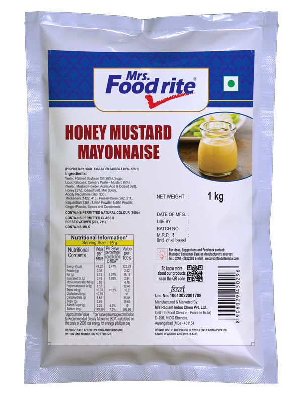 Mrs. Foodrite Honey Mustard Dressing (1 kg)