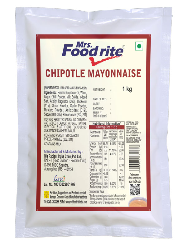 Mrs. Foodrite Chipotle Mayonnaise (1 kg)