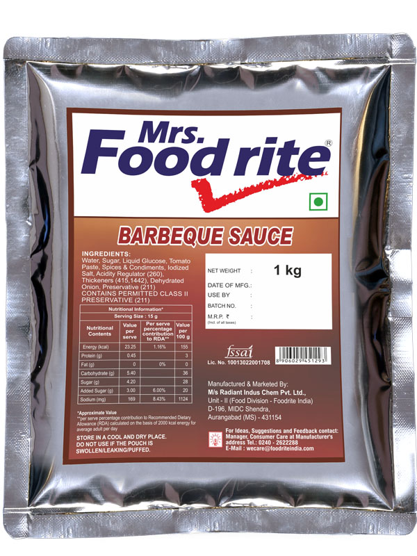 Mrs. Foodrite Barbeque Sauce (1 kg)